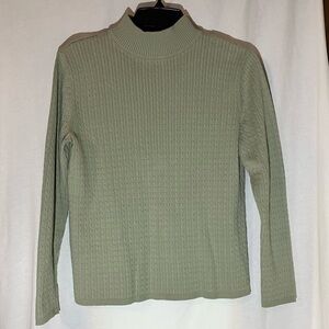 Sage green lightweight mini Cable Knit Sweater